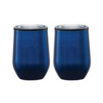 Custom PrintedChianti II Two-Piece Wine/Whiskey Tumbler Gift Set - Blue