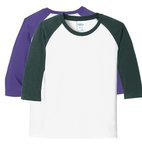 Custom T Shirt Design Port & Company Youth 3/4-Sleeve Tee. -  