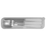 Cutlery Set in Plastic Case - White