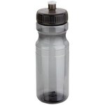 Cycler 24oz PET Eco-Polyclear(TM) Bottle with Push-Pull Lid - Clear Black