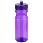 Cycler 24oz PET Eco-Polyclear(TM) Bottle with Push-Pull Lid - Clear Purple