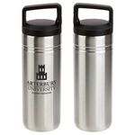 Dante 20 oz Vacuum Insulated Bottle with Carabiner Lid - Silver