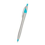 Dart Pen - Silver w/ Light Blue Trim