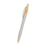 Dart Pen - Silver w/ Orange Trim