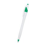 Dart Pen - White w/ Green Trim