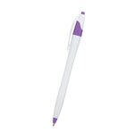 Dart Pen - White w/ Purple Trim