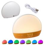 Daybreak Digital Alarm Clock with Sunrise Simulation - Bamboo