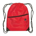 Daypack - Drawstring Backpack - 210D Polyester - ColorJet - Red