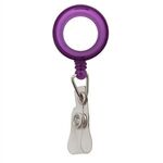 Delfino Badge Holder with Crocodile Clip - Purple