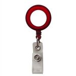 Delfino Badge Holder with Crocodile Clip - Red