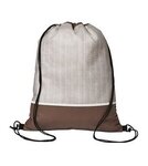 Delphine Non-Woven Drawstring Backpack - Brown