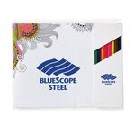 Buy Deluxe 7" x 7" Adult Coloring Book & 8-Color Pencil Set