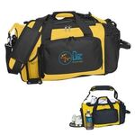 Deluxe Sports Duffel Bag - Yellow With Black