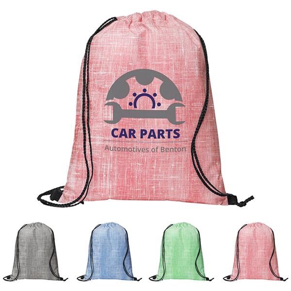 Main Product Image for Denim Pattern Non-Woven Drawstring Backpack