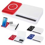 Desk Organizer With Wireless Charger & Dry Erase Board -  