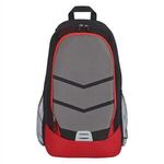 Diamond Lattice Accent Backpack - Red