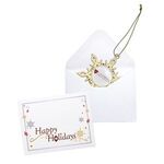 Die Cast Gold Snowflake Holiday Ornament Double Sided -  