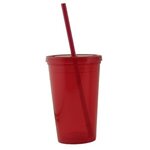 Digital 16 oz. Double Wall Tumbler - Red