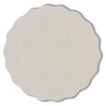 Digital 40 Pt. 3.625" Scalloped - White High Density Coasters