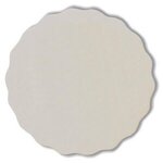Digital 40 Pt. 3.625" Scalloped - White High Density Coasters