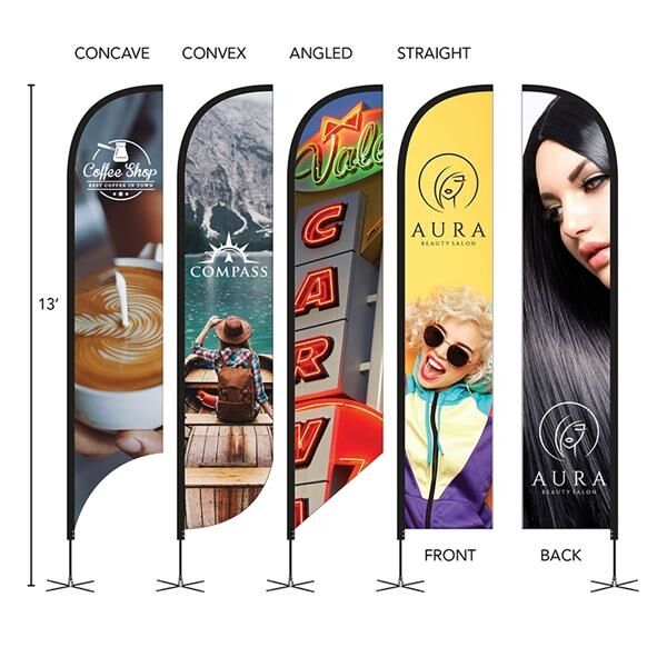 Main Product Image for DisplaySplash 13' Double-Sided Custom Feather Flag