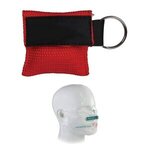 Disposable CPR Face Mask Keychain - Red