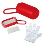 Disposable Gloves In Carrying Case - Red