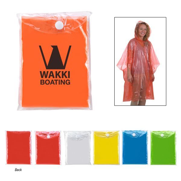 Main Product Image for Custom Printed Disposable Poncho