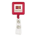 Divo Badge Holder with Clip - Red