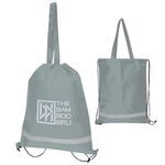 Double Feature Non-Woven Drawstring Tote Bag -  