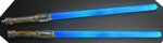 Double Sided Swords Sabers with Blue LEDs and Sounds - Blue