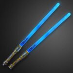 Double Sided Swords Sabers with Blue LEDs and Sounds -  