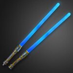 Double Sided Swords Sabers with Blue LEDs and Sounds -  