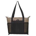 Downtown - Non-Woven Tote Bag - Silkscreen - Tan-black