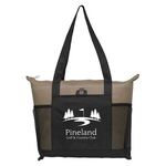Downtown - Non-Woven Tote Bag - Tan-black