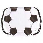 Drawstring Backpack - Soccer - White