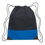 Drawstring Sports Pack - Black With Royal