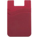 Dual Pocket Cell Phone Sleeve with Adhesive Backing - Burgundy