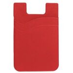 Dual Pocket Cell Phone Sleeve with Adhesive Backing - Red