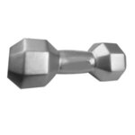 Dumbbell Stress Relievers / Balls - Metallic Silver