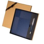 Duo-Textured Tuscany (TM) Journal & Pen Gift Set - Navy Blue