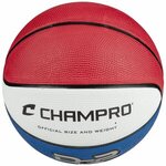 Dura-Grip 230 Rubber Basketball - Scarlet-white-blue