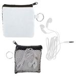 Ear Buds in Zip Pouch - White