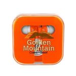 Earbuds In Compact Case - Orange With Orange