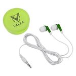 Earbuds In Round Plastic Case -  