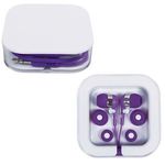 Earbuds in Square Case - Purple