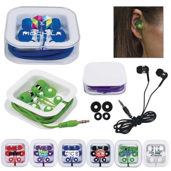 Main Product Image for Earbuds in Square Case