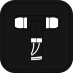 Earbuds with Square Case - Black