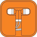 Earbuds with Square Case - Orange