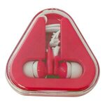 Earbuds with Triangle Case - Red